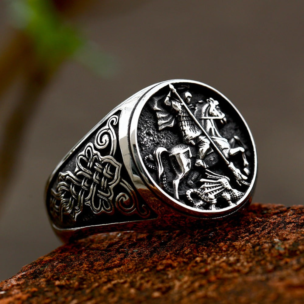 KRONIV "Neon Slayer" Cyberpunk Signet Ring