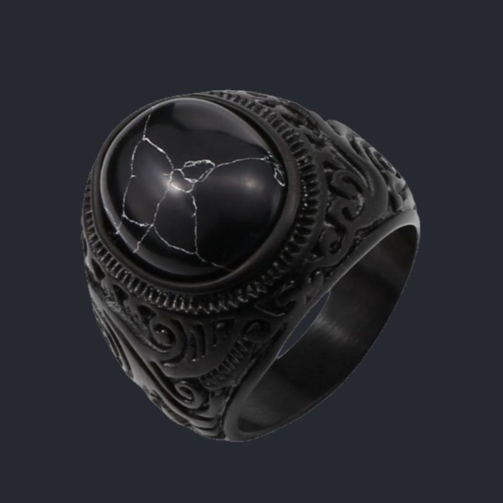 [ HEX_#0x0A ] CRACKED CORE MAZE SIGNET RING