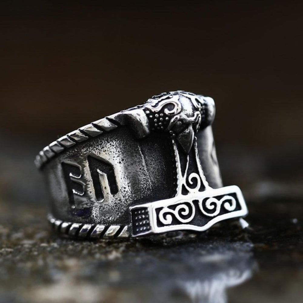 [ DECRYPT_#15X ] RUNIC MJOLNIR KILLSWITCH RING