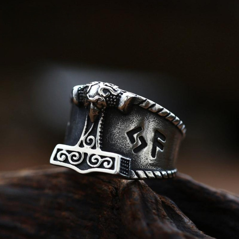 [ DECRYPT_#15X ] RUNIC MJOLNIR KILLSWITCH RING