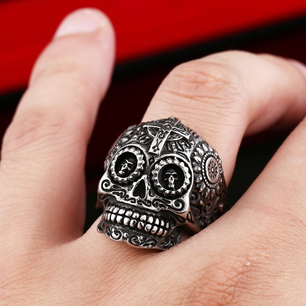 [ KERNEL_v6.1 ] SUGAR SKULL DECOY MASK PUNK RING
