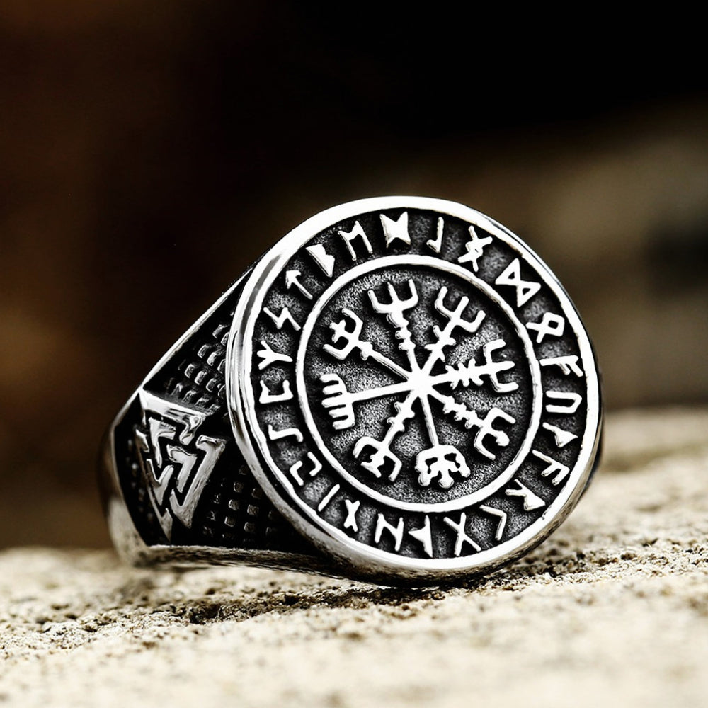 [ KERNEL_x86 ] RUNIC VALKNUT CORE SIGNET RING