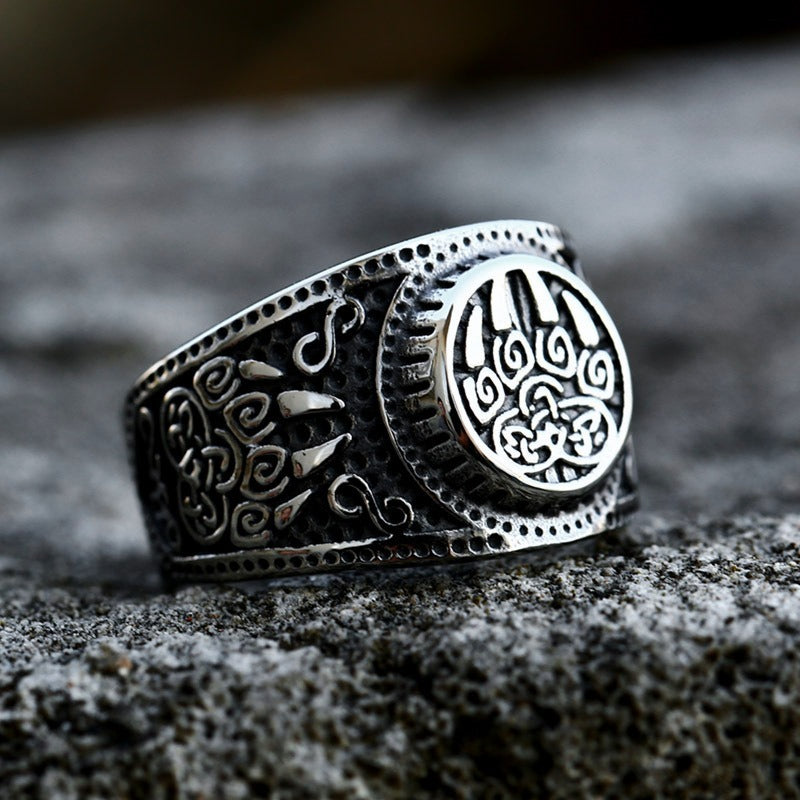 [ DECRYPT_#45V ] VIKING BEAR PAW VELES IMPLANT RING