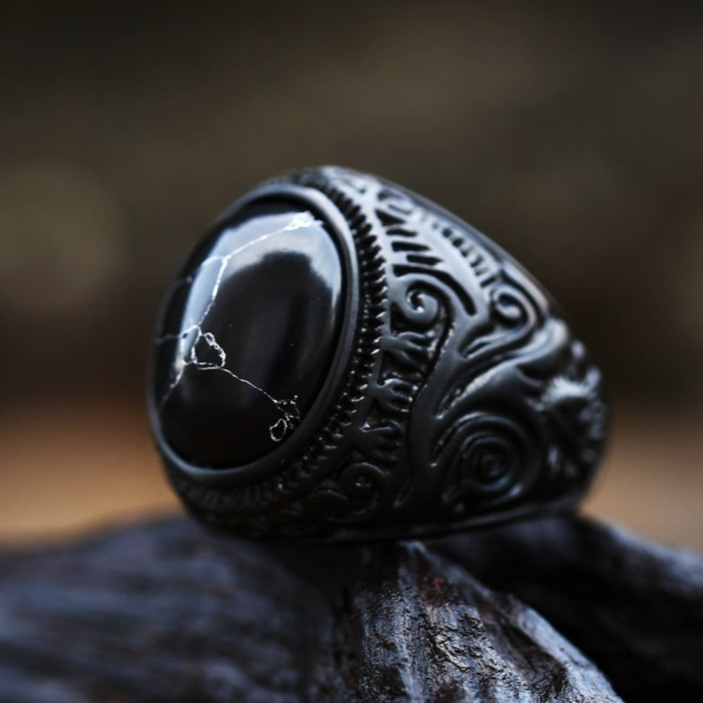 [ HEX_#0x0A ] CRACKED CORE MAZE SIGNET RING