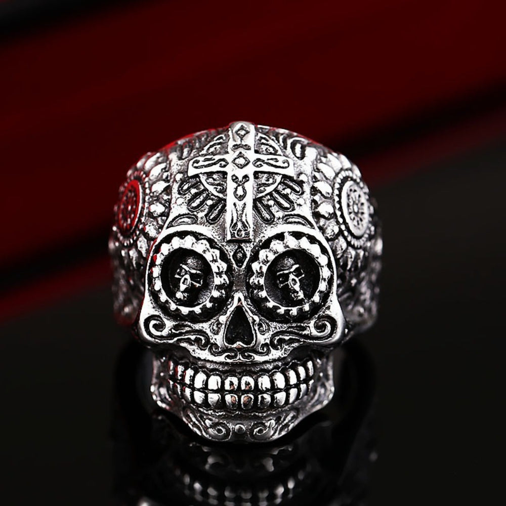 [ KERNEL_v6.1 ] SUGAR SKULL DECOY MASK PUNK RING