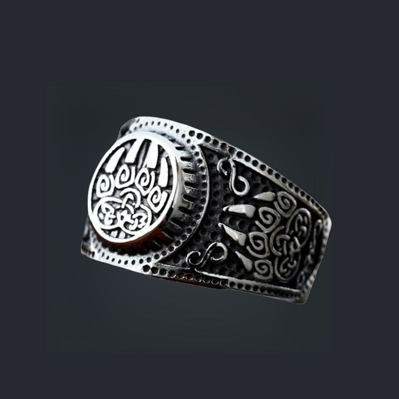[ DECRYPT_#45V ] VIKING BEAR PAW VELES IMPLANT RING