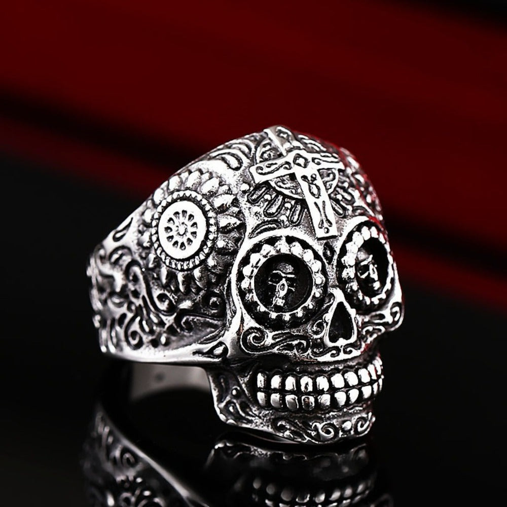 [ KERNEL_v6.1 ] SUGAR SKULL DECOY MASK PUNK RING