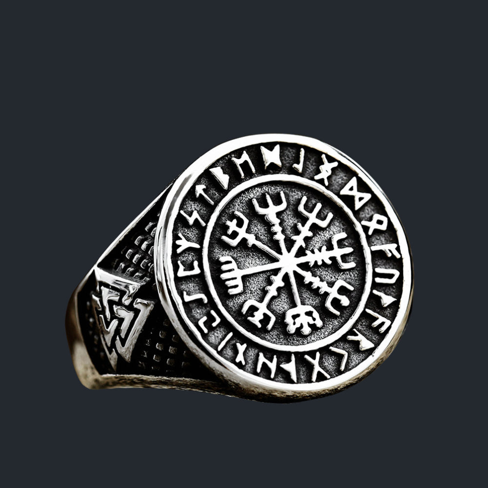 [ KERNEL_x86 ] RUNIC VALKNUT CORE SIGNET RING