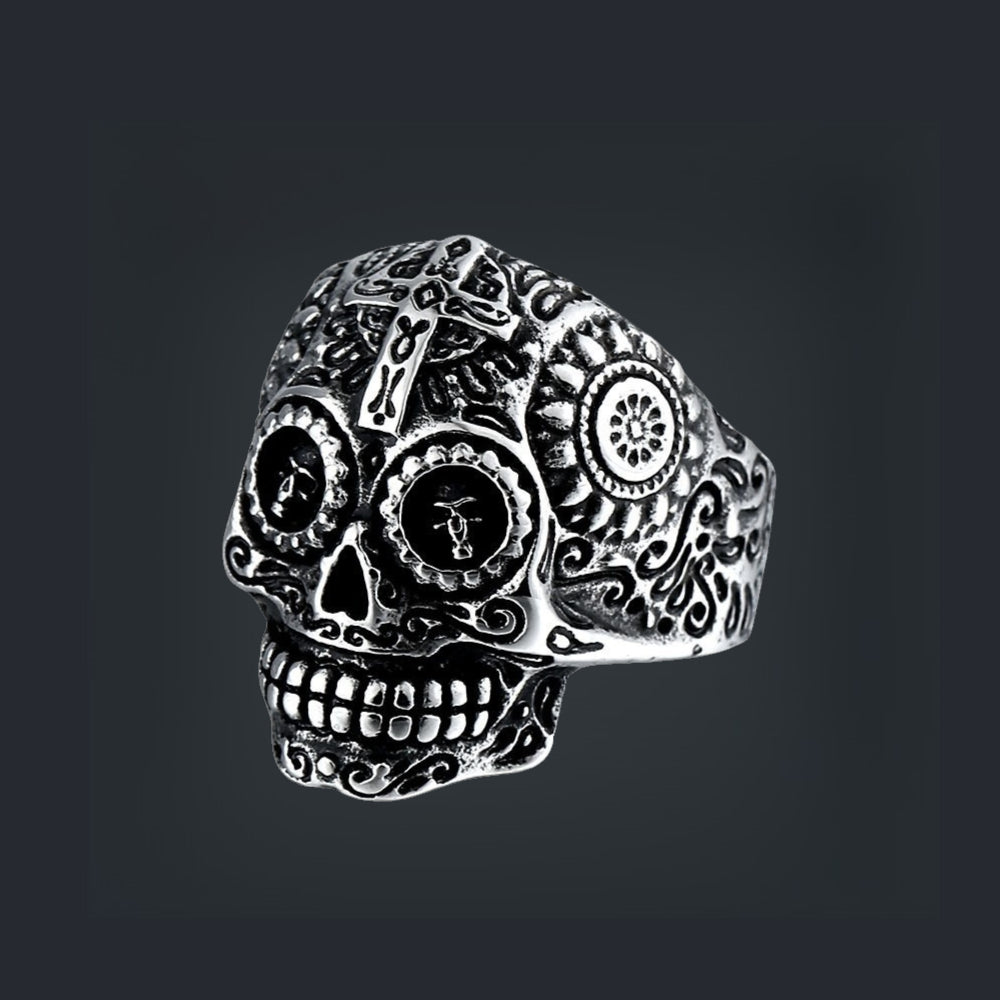 [ KERNEL_v6.1 ] SUGAR SKULL DECOY MASK PUNK RING